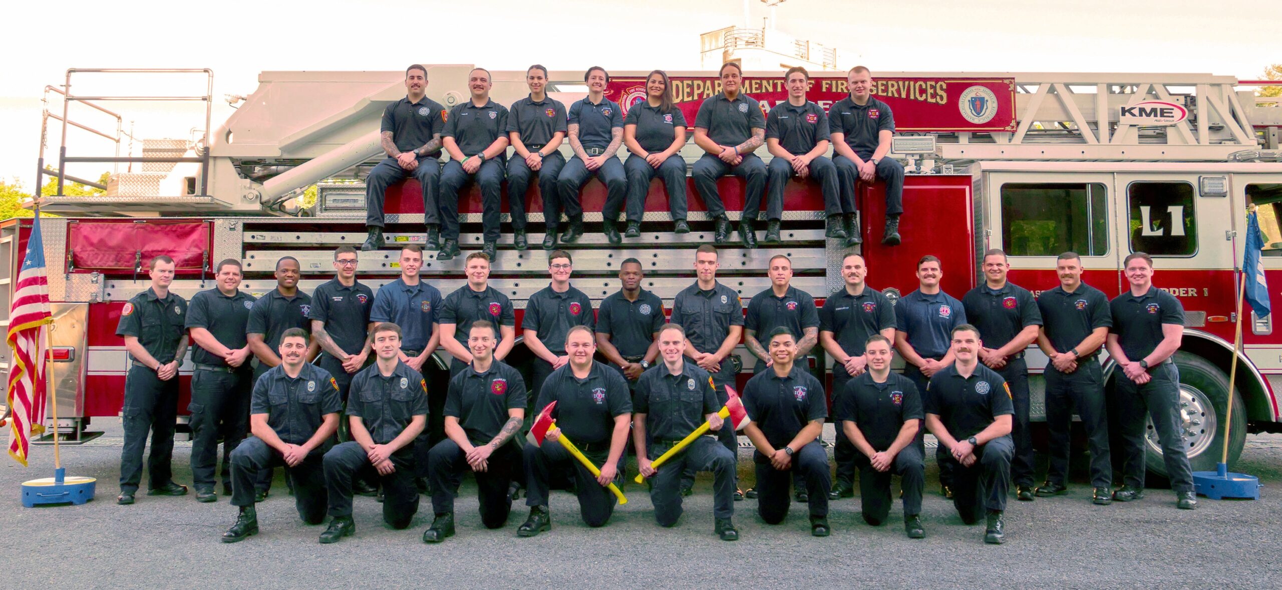 Three Randolph firefighters graduated from the Massachusetts Firefighting Academy (MFA) on Friday afternoon. (Photo Courtesy Department of Fire Services)